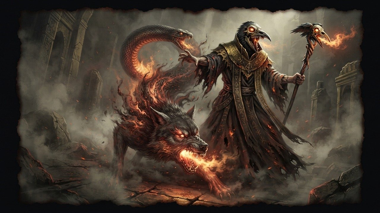 Illustration of Amon (demons and evil spirits)