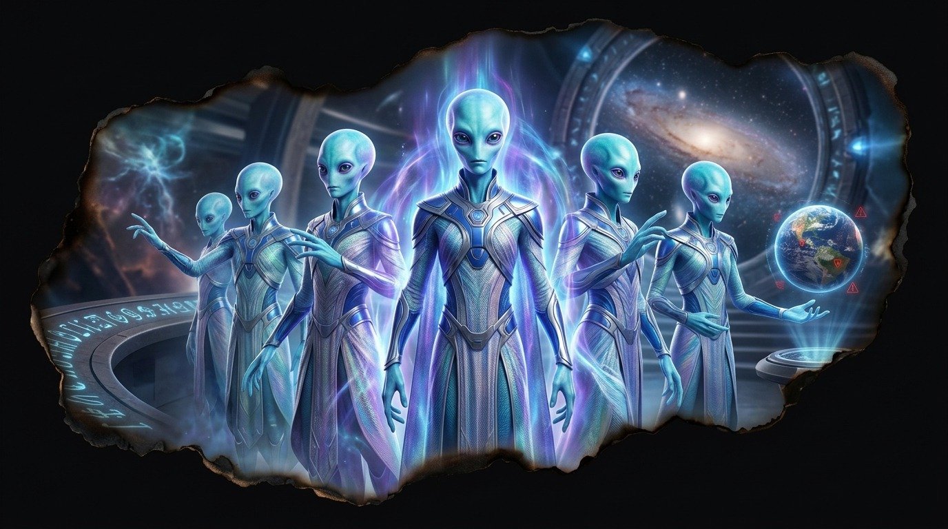 Illustration of Andromedans (UFO extraterrestrials · extraterrestrial races)