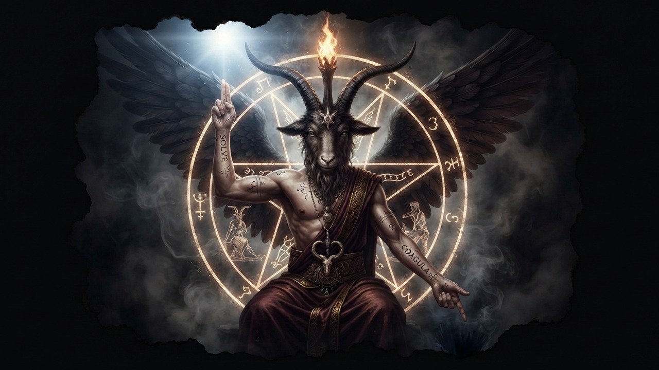 Ilustración de Baphomet (demonios y espíritus malignos · medieval europea (orden del temple), ocultismo occidental…