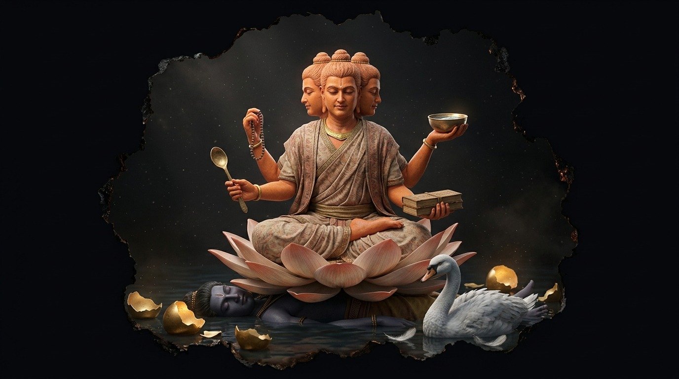 Ilustración de Brahma (dioses y deidades · deidades hindúes)