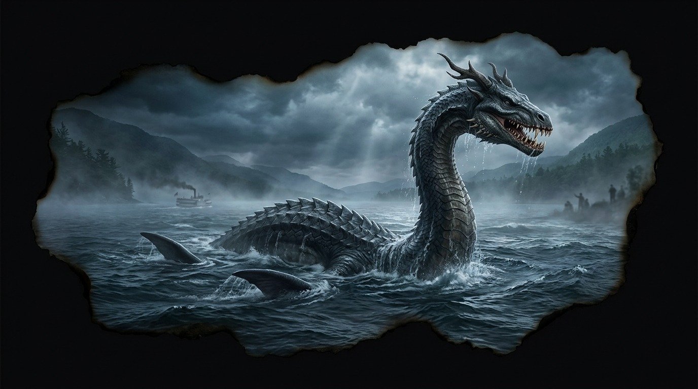 Ilustración de Champ (criptozoología mundial)