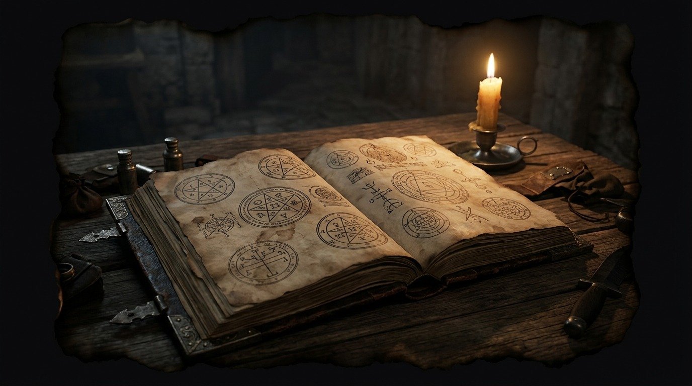 Ilustración de Clavícula de Salomón (textos y manuscritos · grimorios y libros de magia)