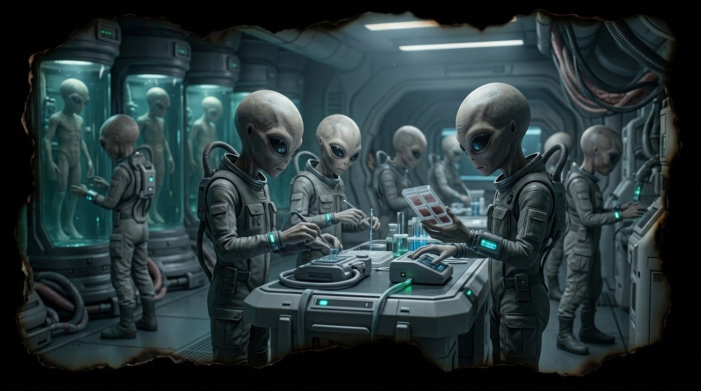 Ilustración de Clones biomecánicos (extraterrestres ovni · razas extraterrestres)