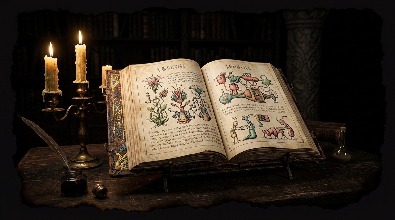 Illustration of Codex Seraphinianus (Texts and Manuscripts · Cursed and Enigmatic Manuscripts)