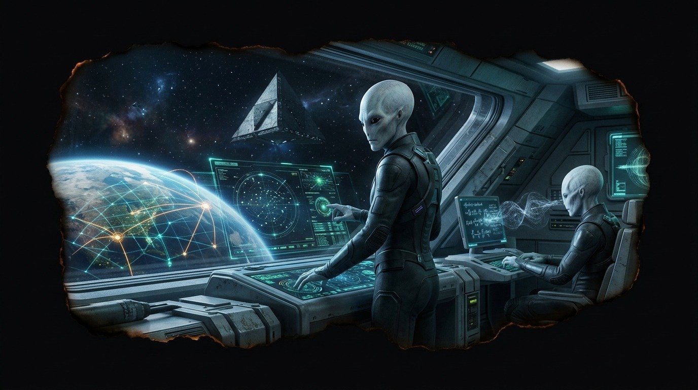 Ilustración de Cygnianos (extraterrestres ovni · razas extraterrestres)