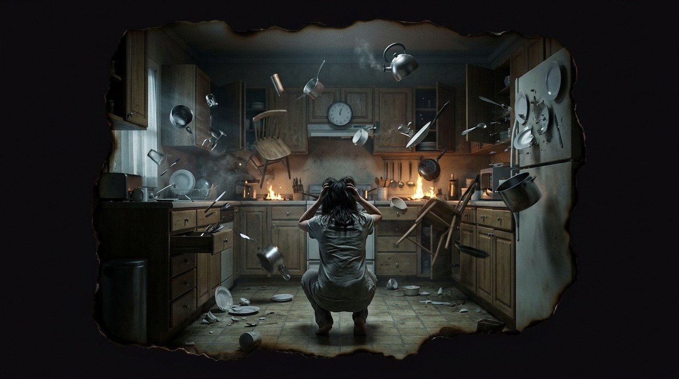 Illustration of The Knocking Specter (Classic Poltergeist) (ghosts and spirits of the dead)