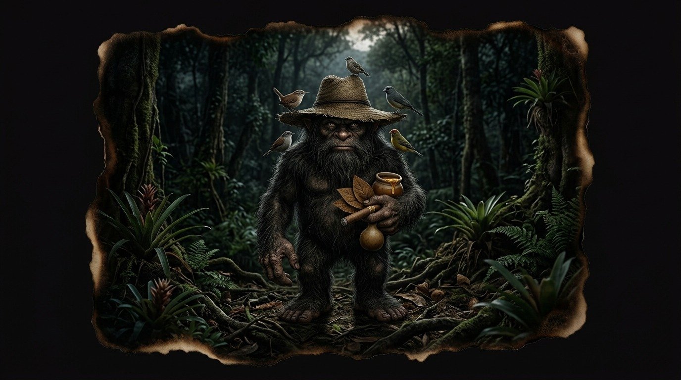 Illustration of El Pombero (Latin American bestiary)