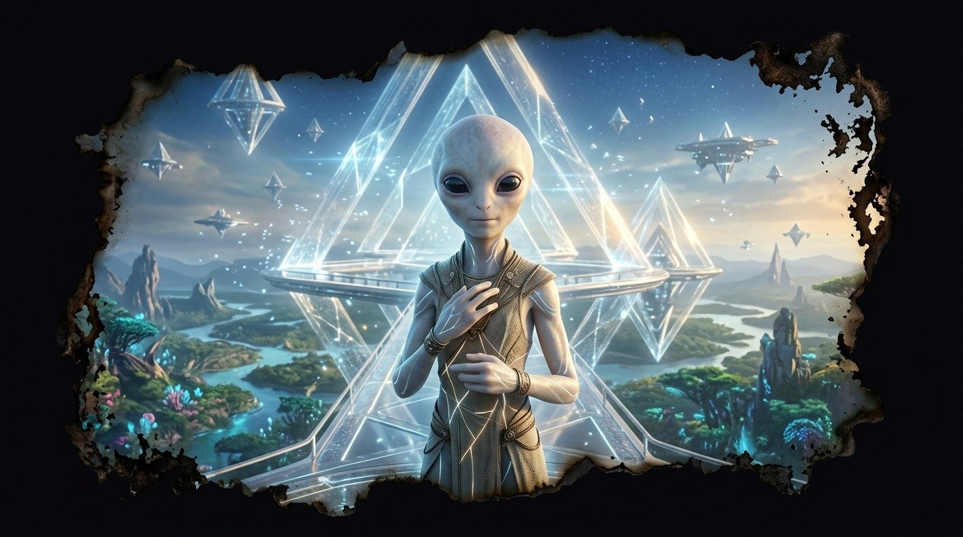 Ilustración de Essassani (extraterrestres ovni · razas extraterrestres)