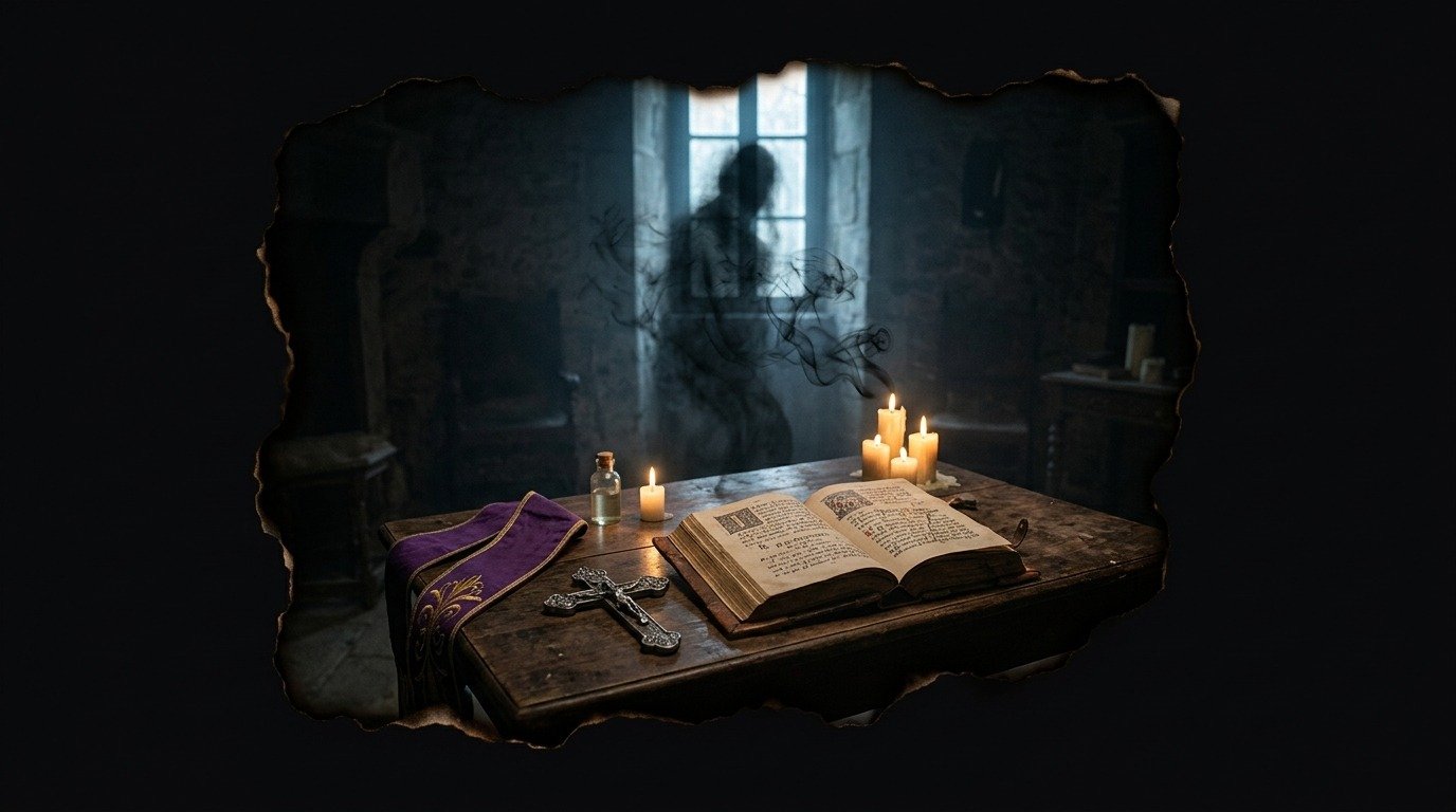 Ilustración de Exorcismo (fenómenos paranormales · posesión y exorcismo)