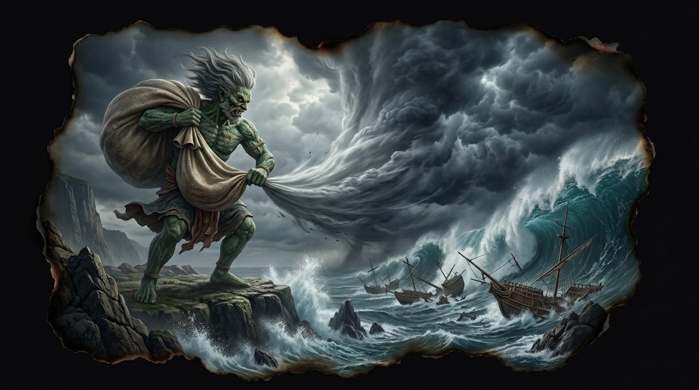 Illustration of Fujin (gods and deities · east asian deities)