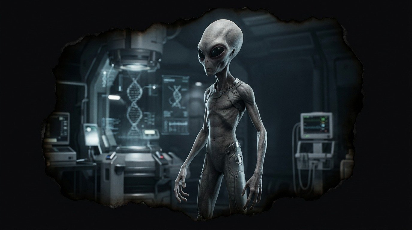 Ilustración de Grises altos (extraterrestres ovni · razas extraterrestres)