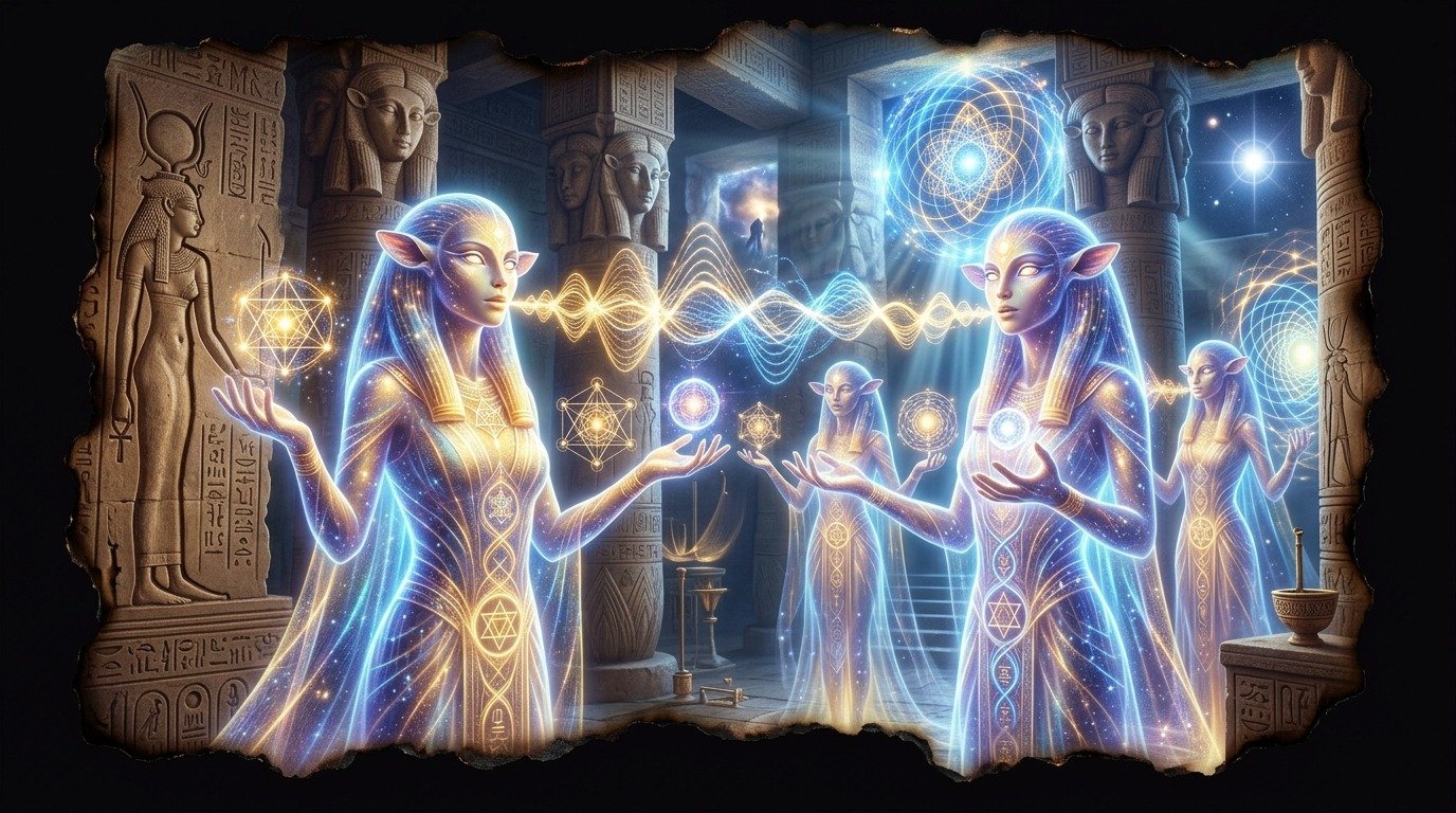 Ilustración de Hathores (extraterrestres ovni · razas extraterrestres)