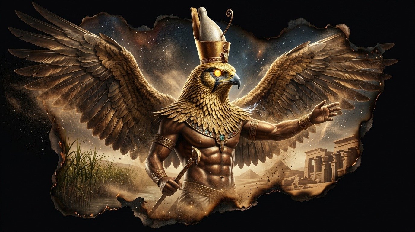 Ilustración de Horus (dioses y deidades · deidades egipcias)