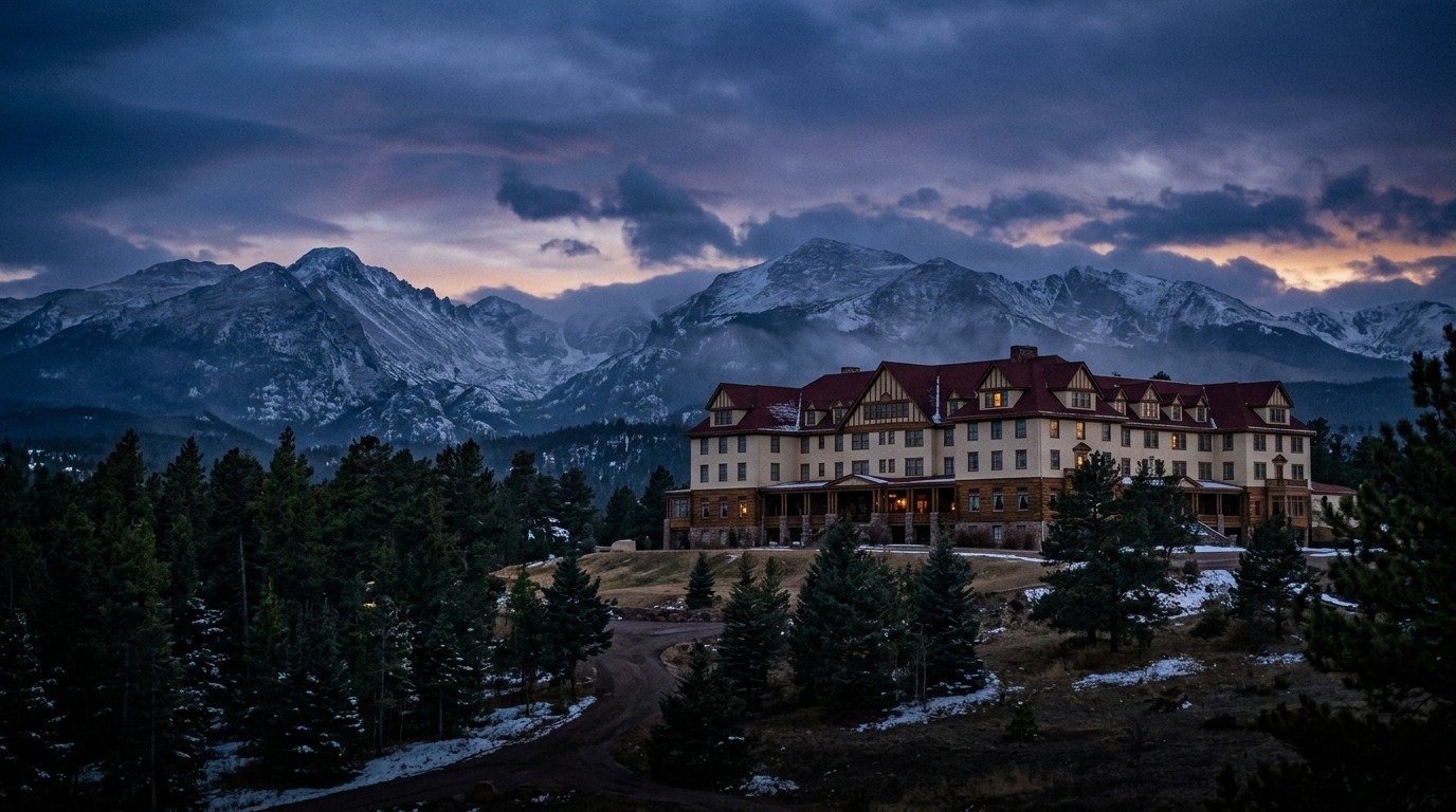 Illustration of The Stanley Hotel (cursed or sacred places · houses, hotels, and hospitals)