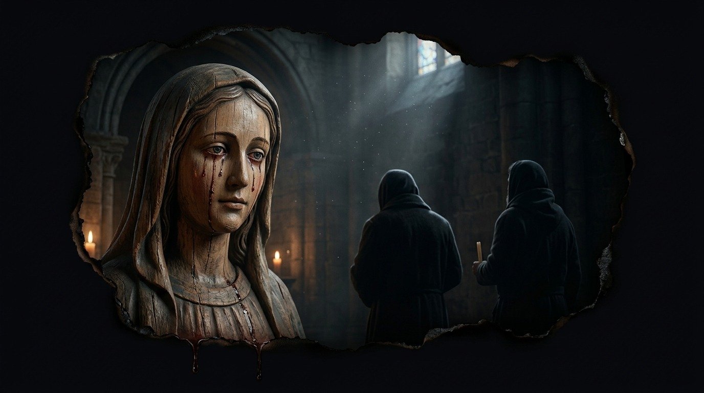 Ilustración de Imágenes que lloran (fenómenos paranormales · fenómenos físicos inexplicables)