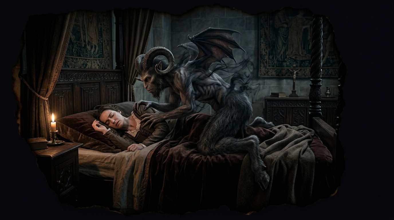Ilustración de Íncubo (demonios y espíritus malignos · romana, judeocristiana medieval, europea)