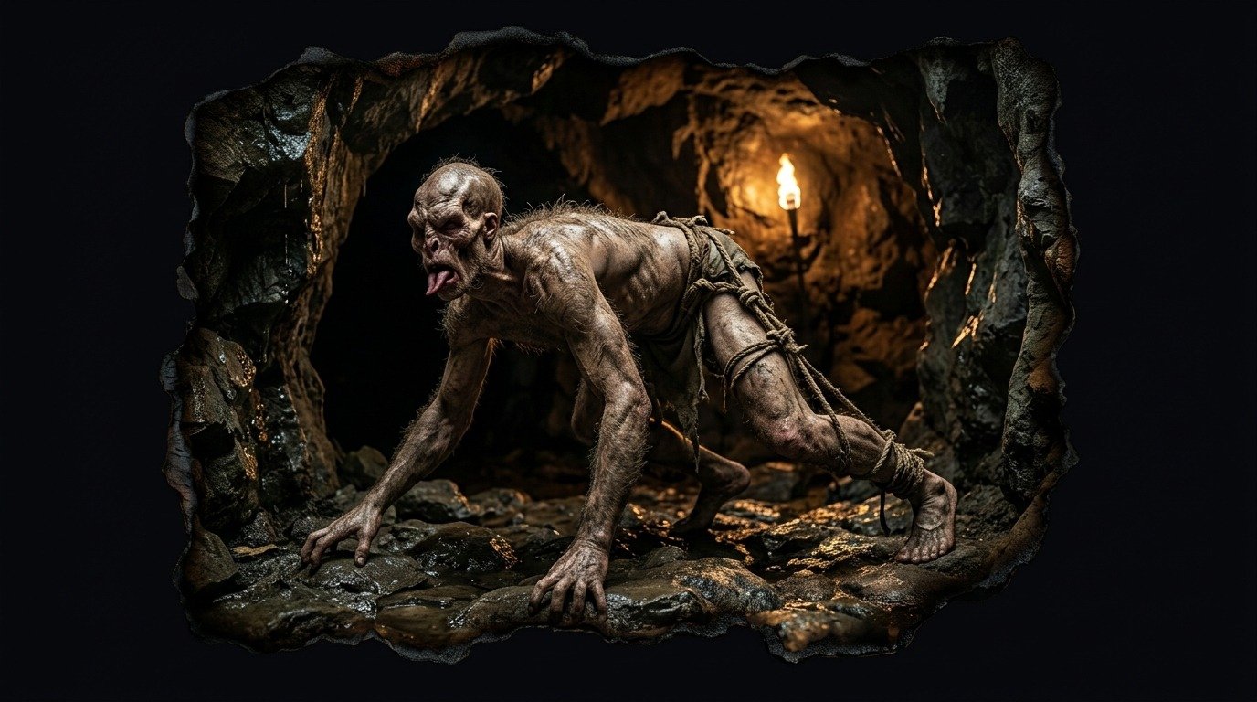 Ilustración de Invunche (bestiario latinoamericano)