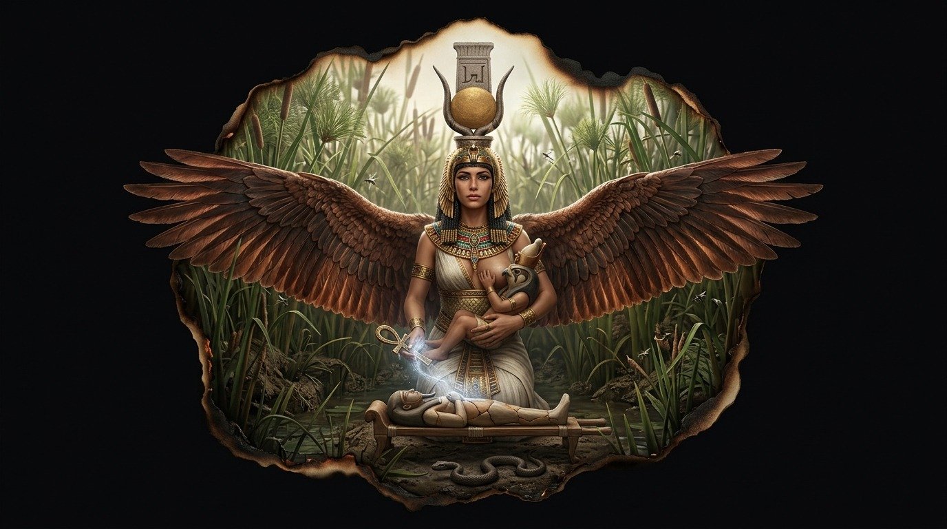 Ilustración de Isis (dioses y deidades · deidades egipcias)