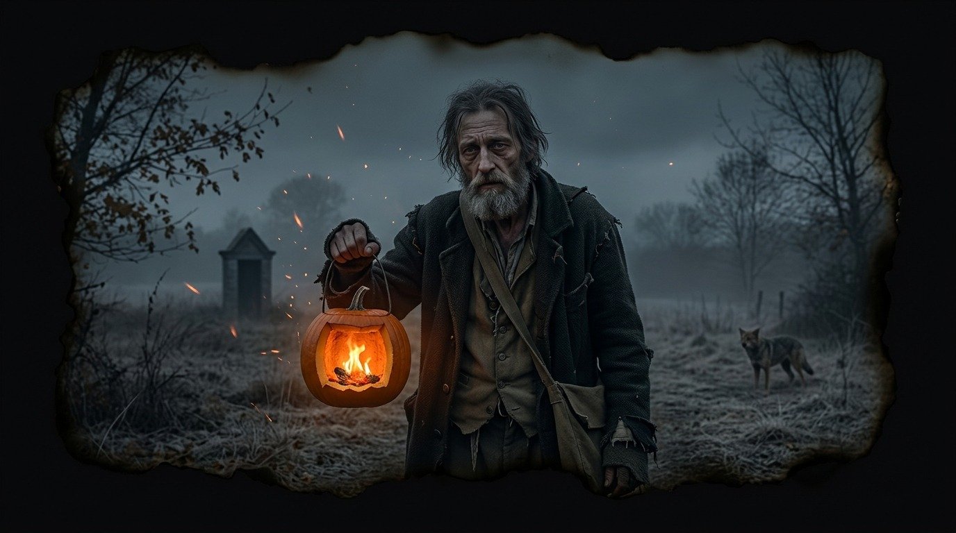 Illustration of Jack O'Lantern (Stingy Jack) (ghosts and spirits of the dead)