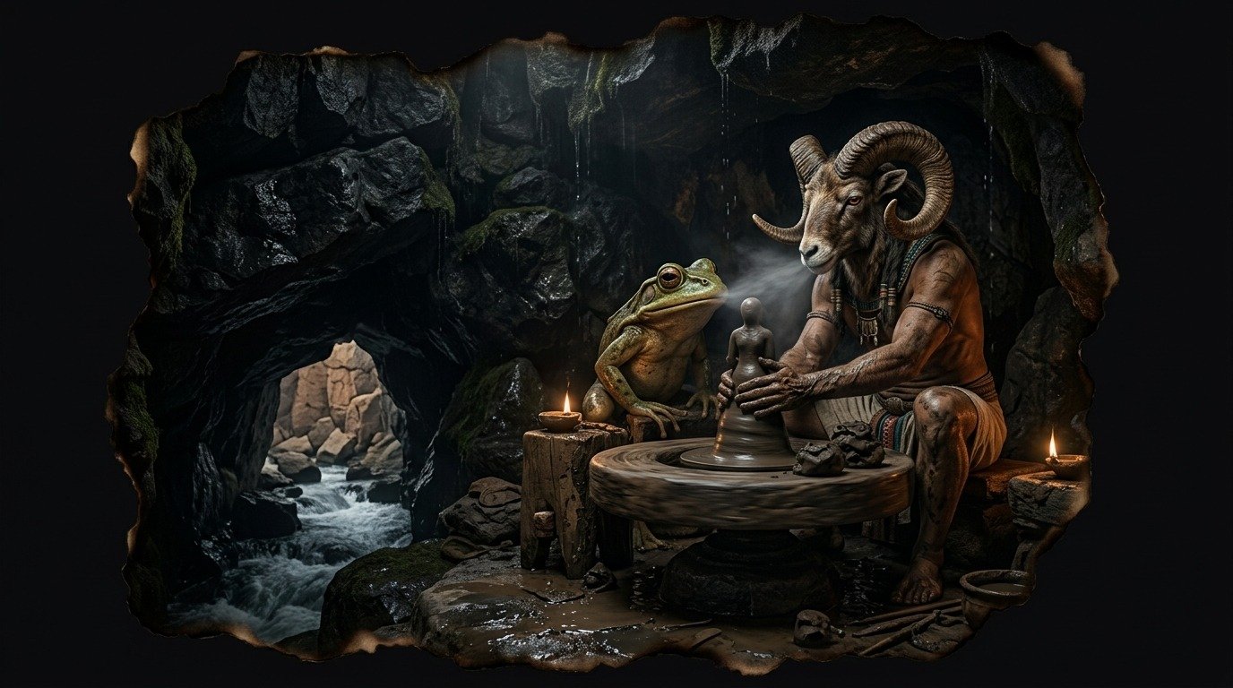 Ilustración de Jnum (dioses y deidades · deidades egipcias)