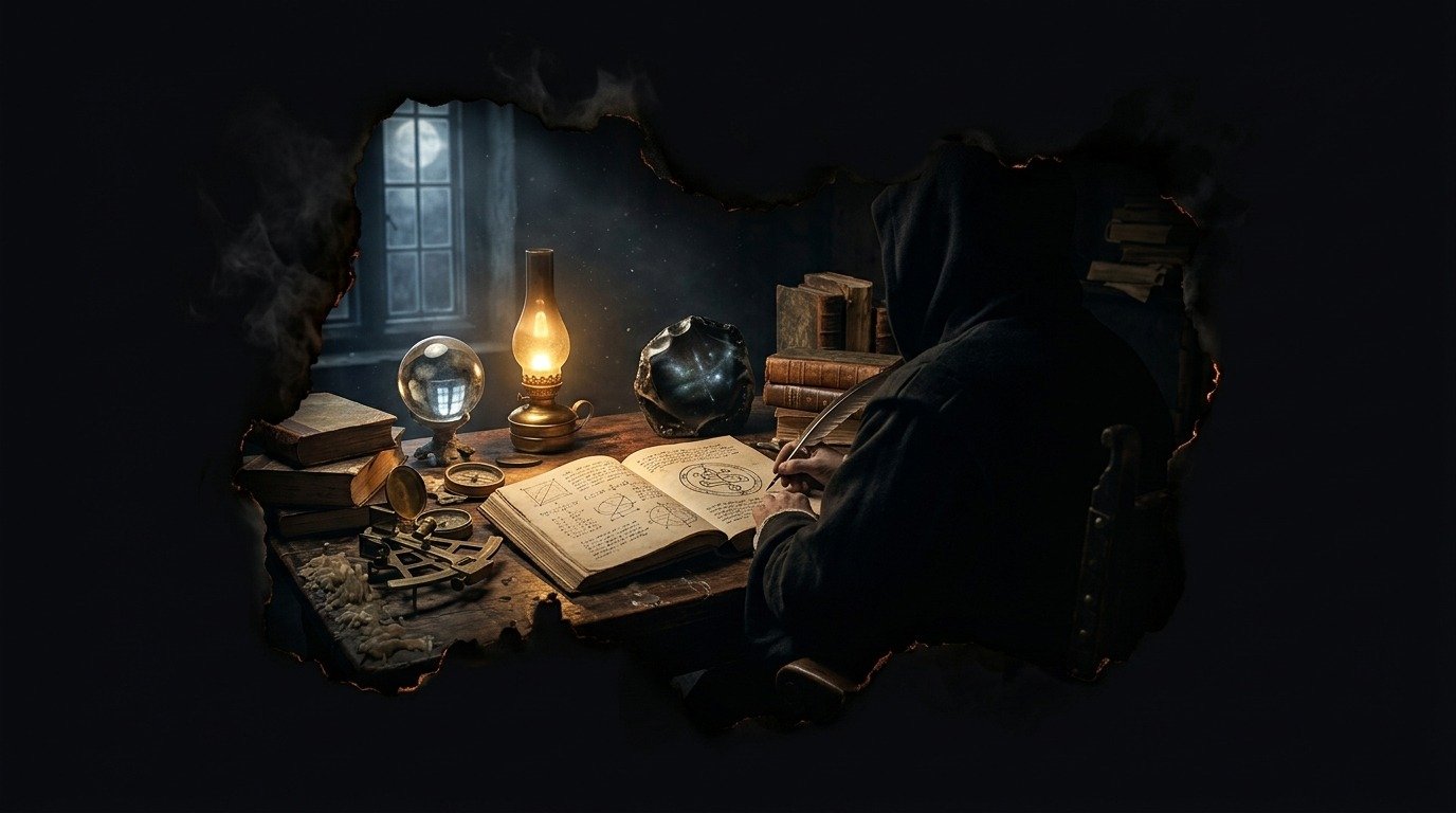 Ilustración de John Dee (ocultismo y magia · ocultistas célebres)
