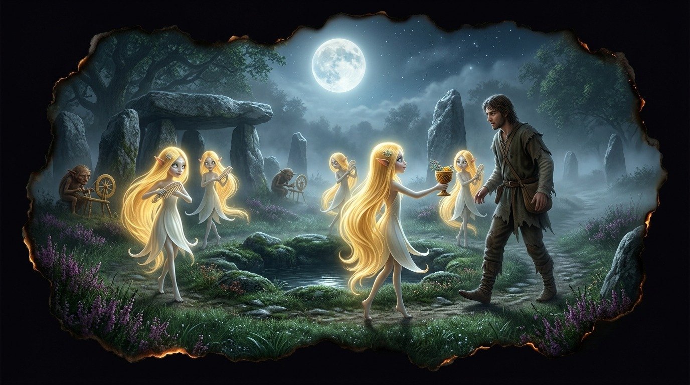 Ilustración de Korrigan (seres feéricos y espíritus de la naturaleza)
