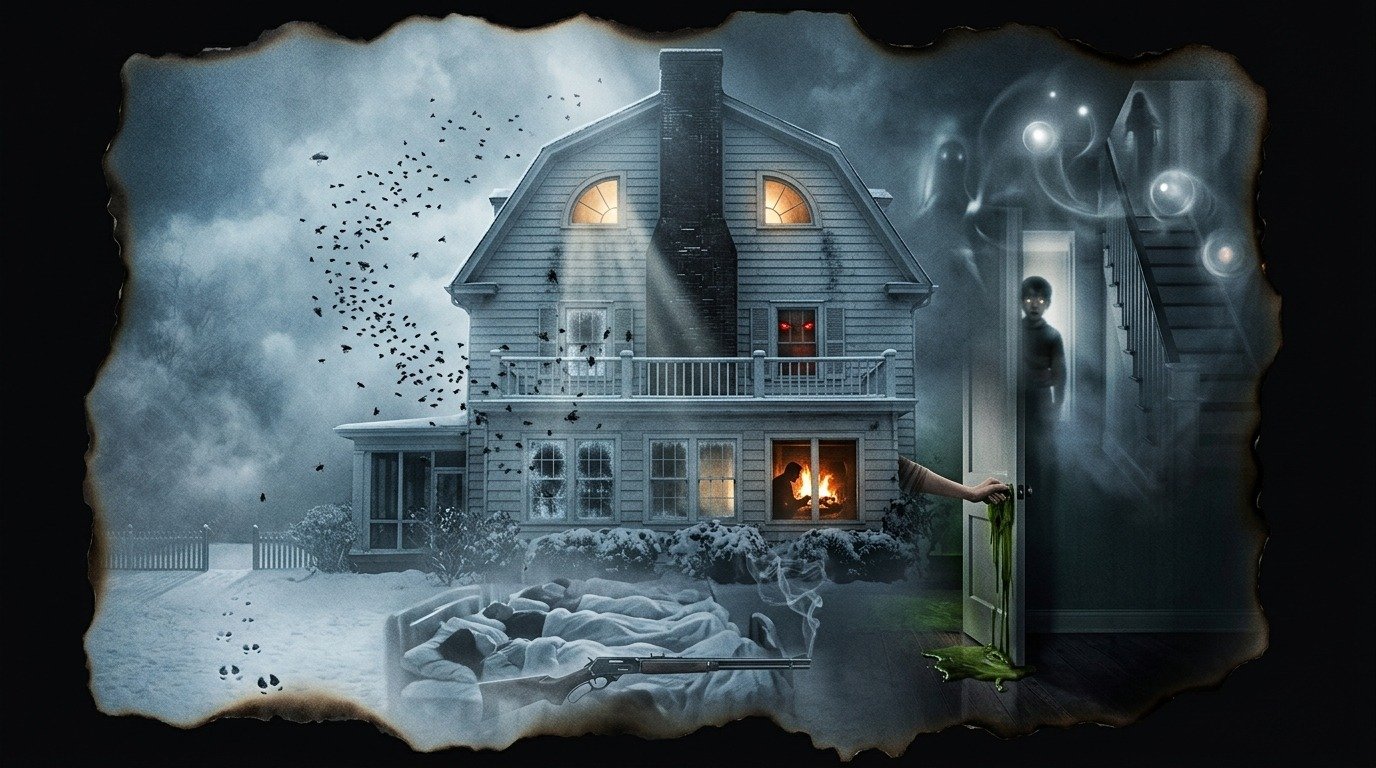 Ilustración de La casa de amityville (fantasmas y espíritus de los muertos)