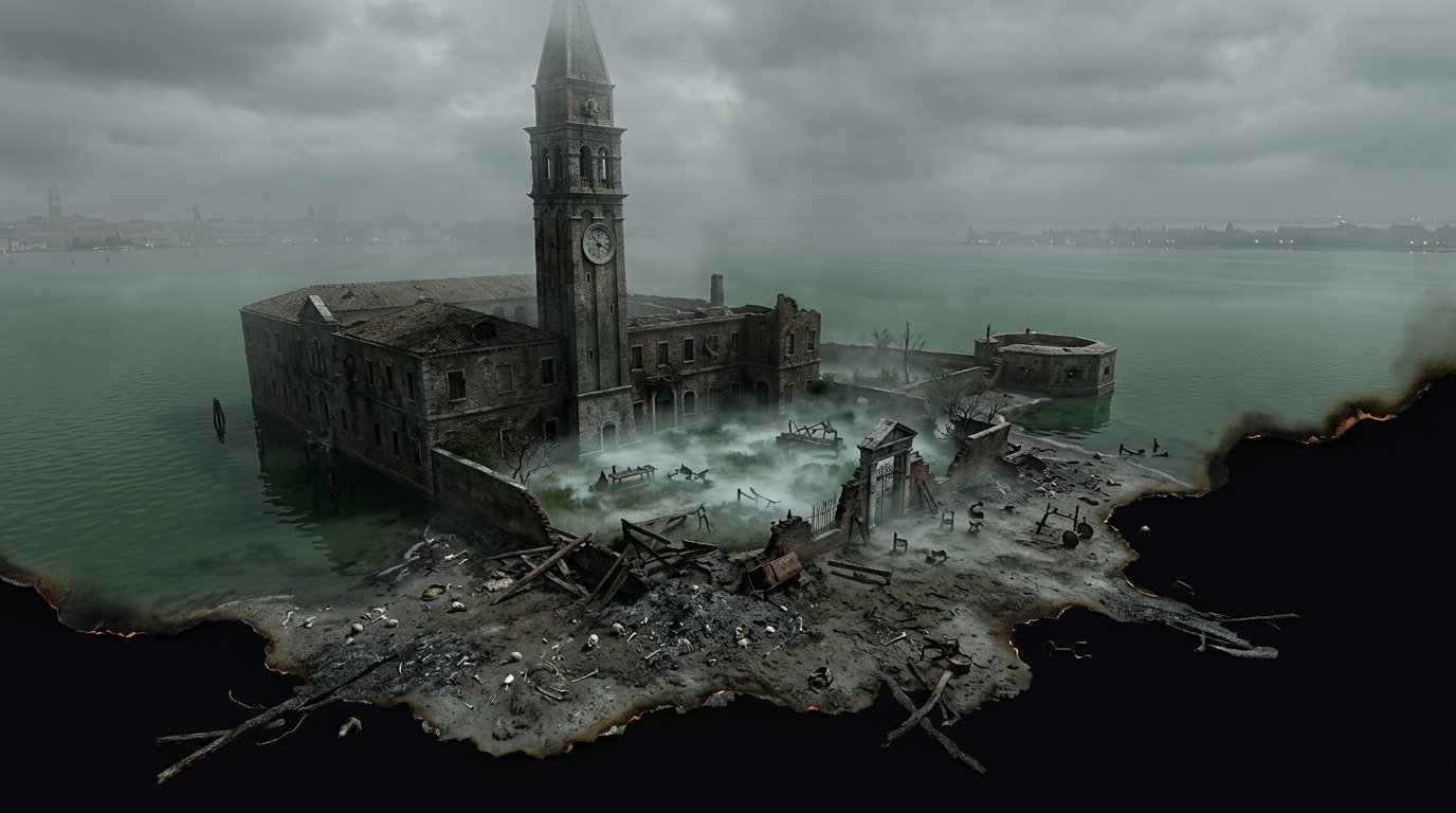 Ilustración de La isla de poveglia (fantasmas y espíritus de los muertos)