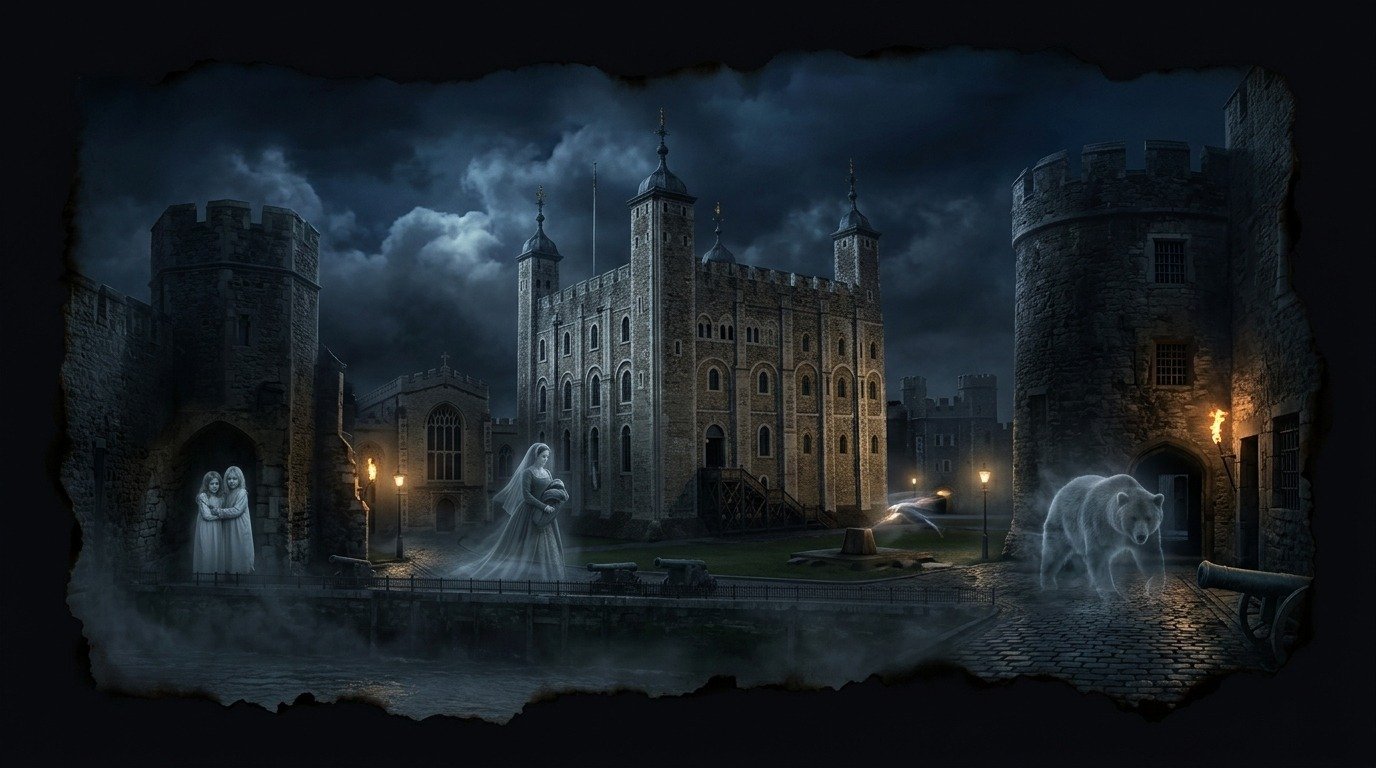 Illustration of The Tower of London (ghosts and spirits of the dead)