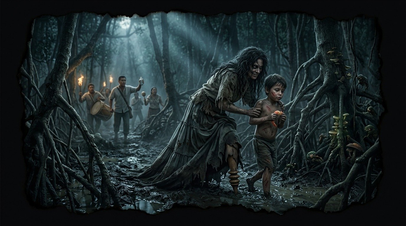 Ilustración de La tunda (bestiario latinoamericano)