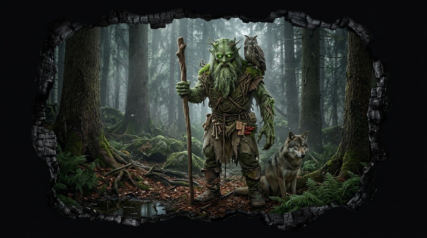 Ilustración de Leshy (monstruos estilo supernatural)