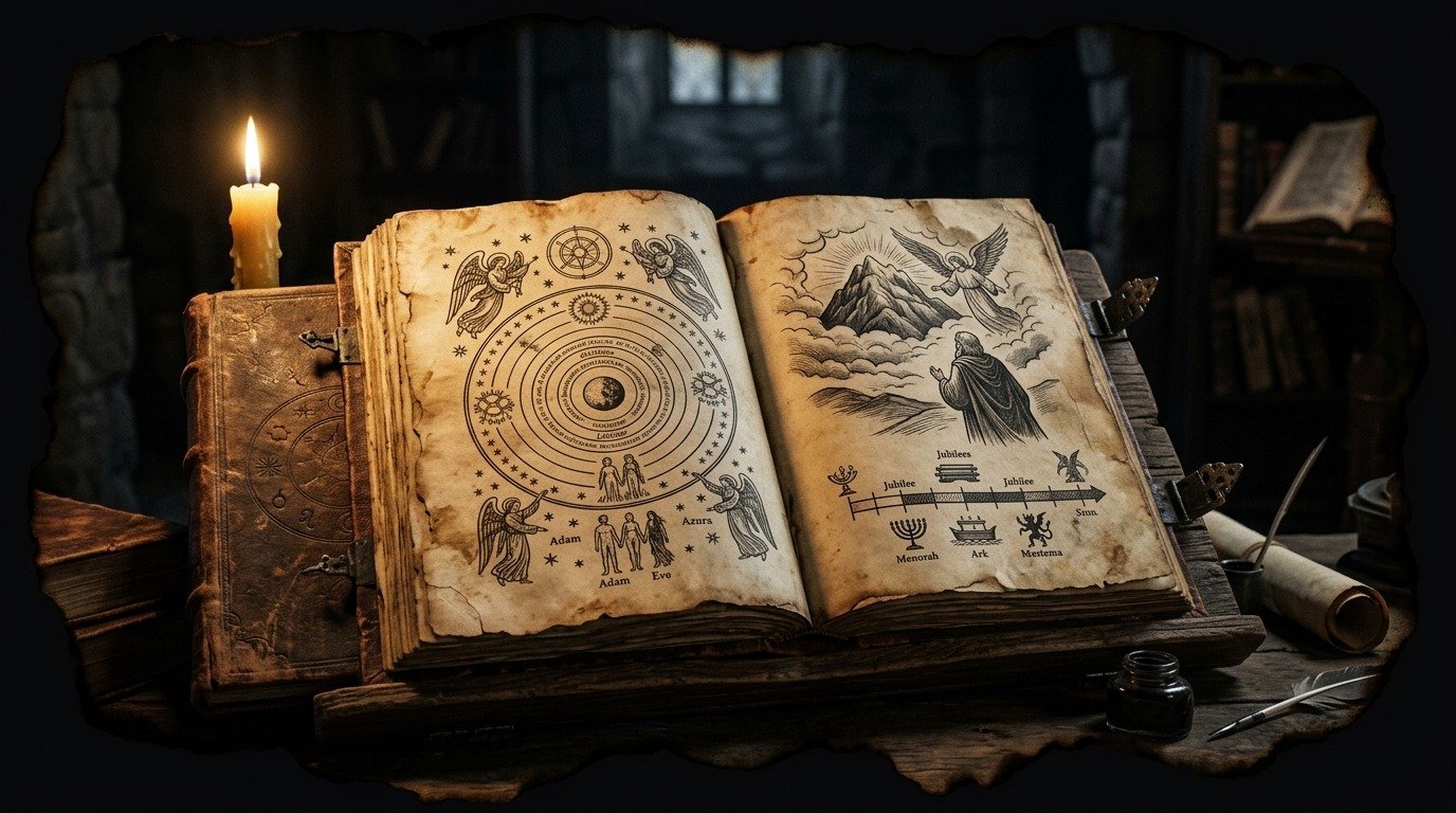 Ilustración de Libro de los Jubileos (textos y manuscritos · libros sagrados ocultos y apócrifos)