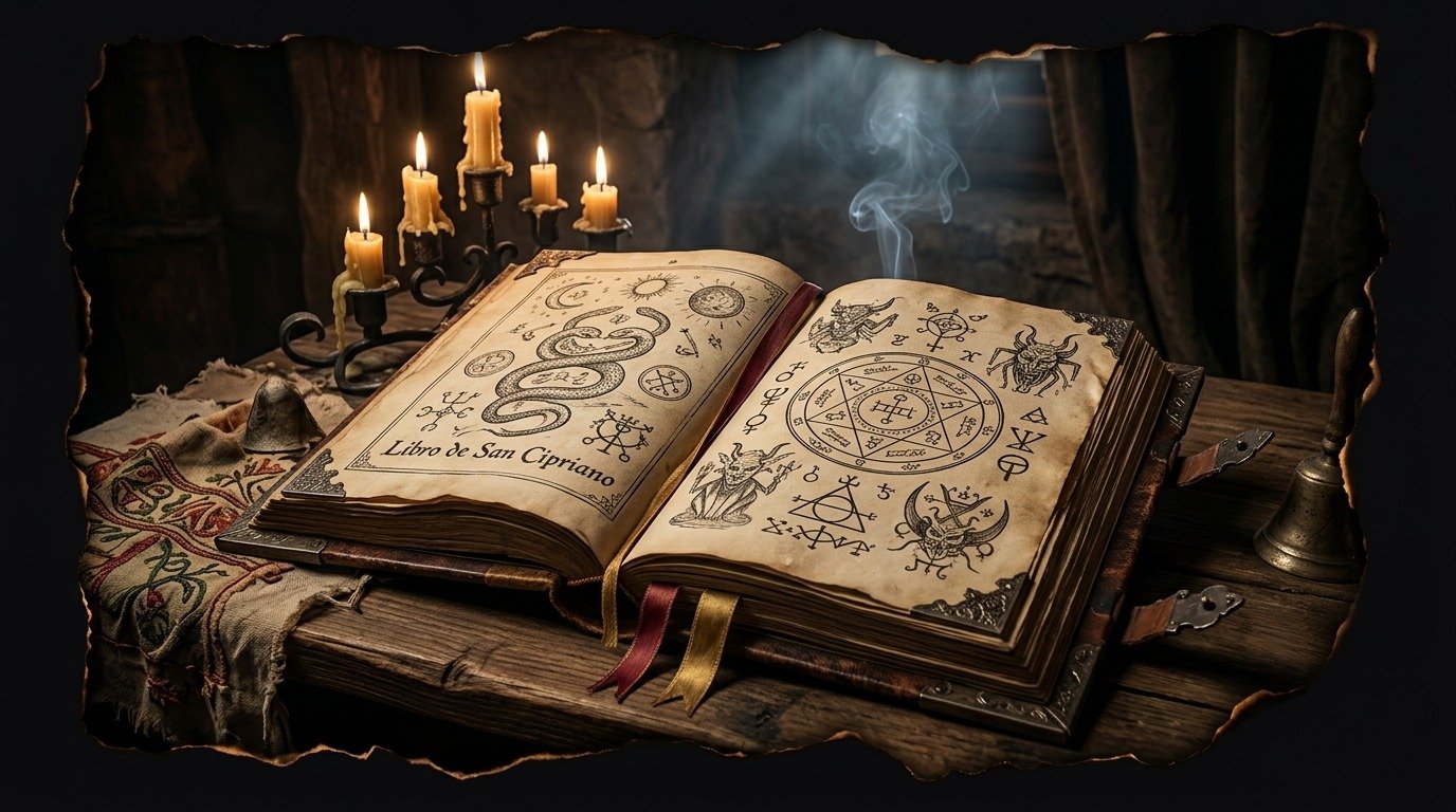 Ilustración de Libro de San Cipriano (textos y manuscritos · grimorios y libros de magia)