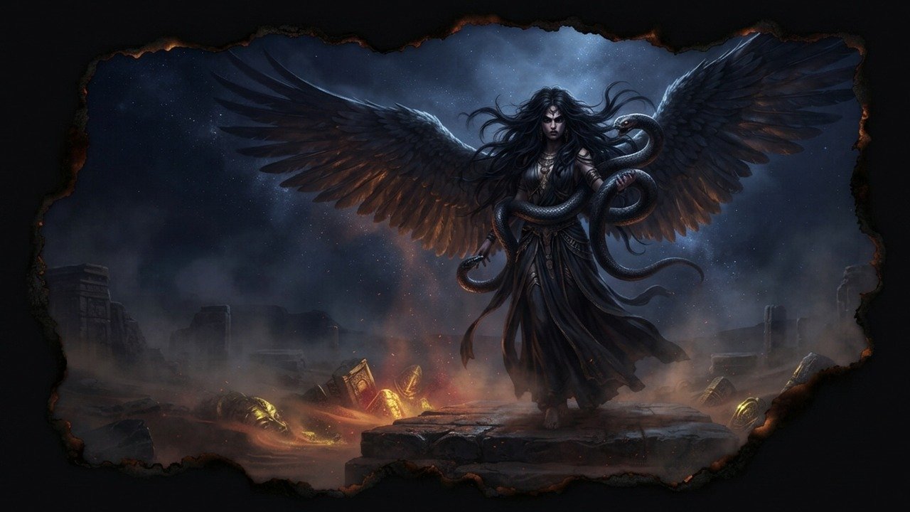 Ilustración de Lilith (demonios y espíritus malignos · mesopotámica, judía, judeocristiana medieval, ocultismo occidental…