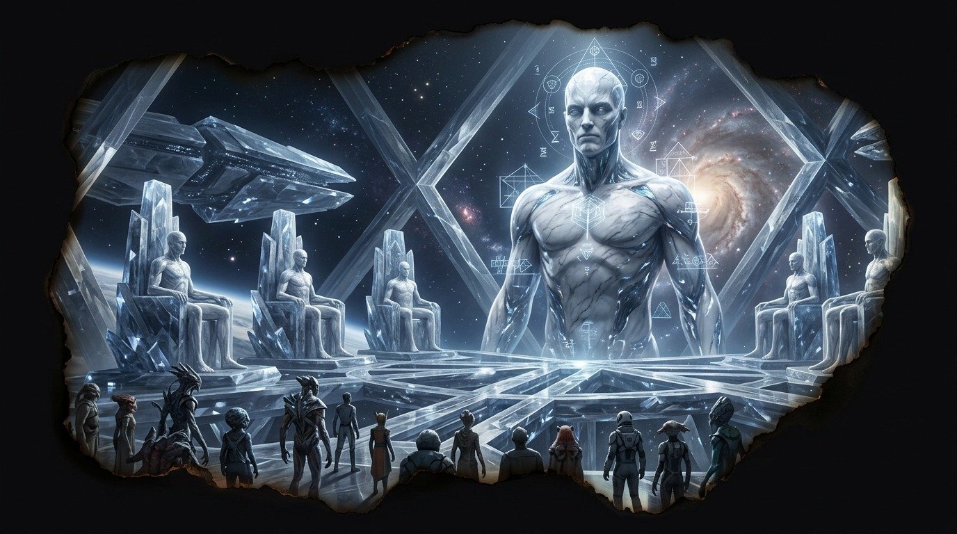 Ilustración de Los antiguos (extraterrestres ovni · razas extraterrestres)