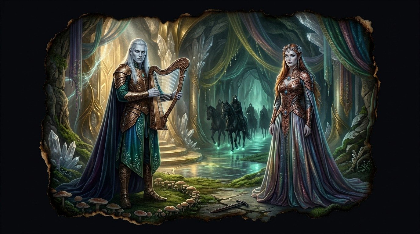 Ilustración de Los sídhe (seres feéricos y espíritus de la naturaleza)
