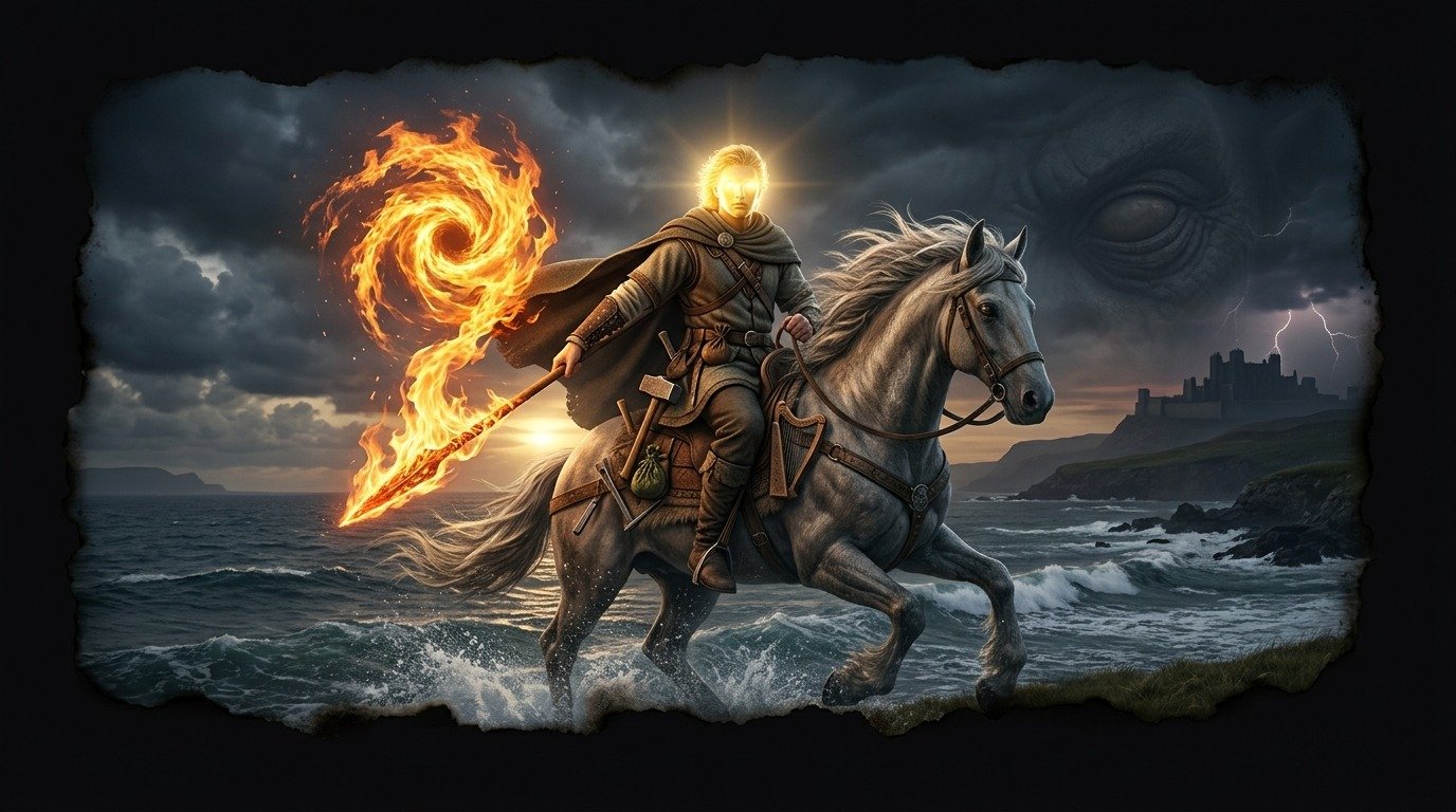 Ilustración de Lugh (dioses y deidades · deidades celtas)