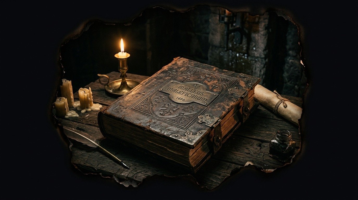 Ilustración de Malleus Maleficarum (textos y manuscritos · grimorios y libros de magia)