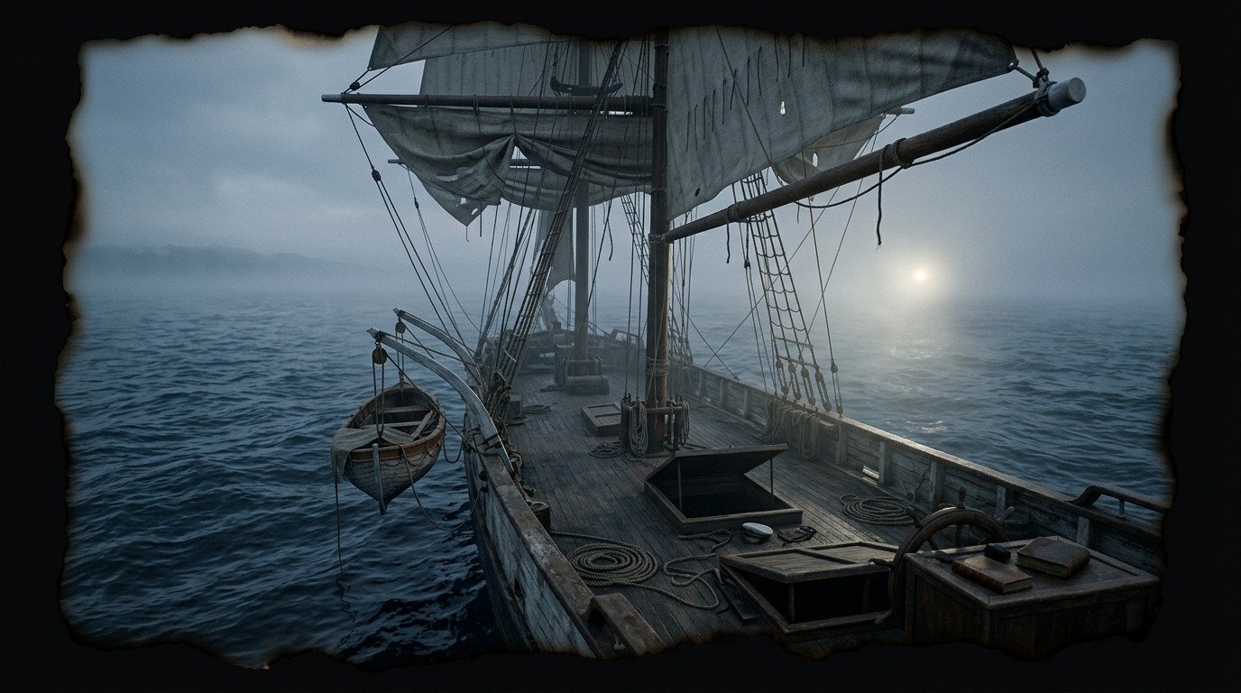 Ilustración de Mary Celeste (fenómenos paranormales · tiempo, espacio y desapariciones)