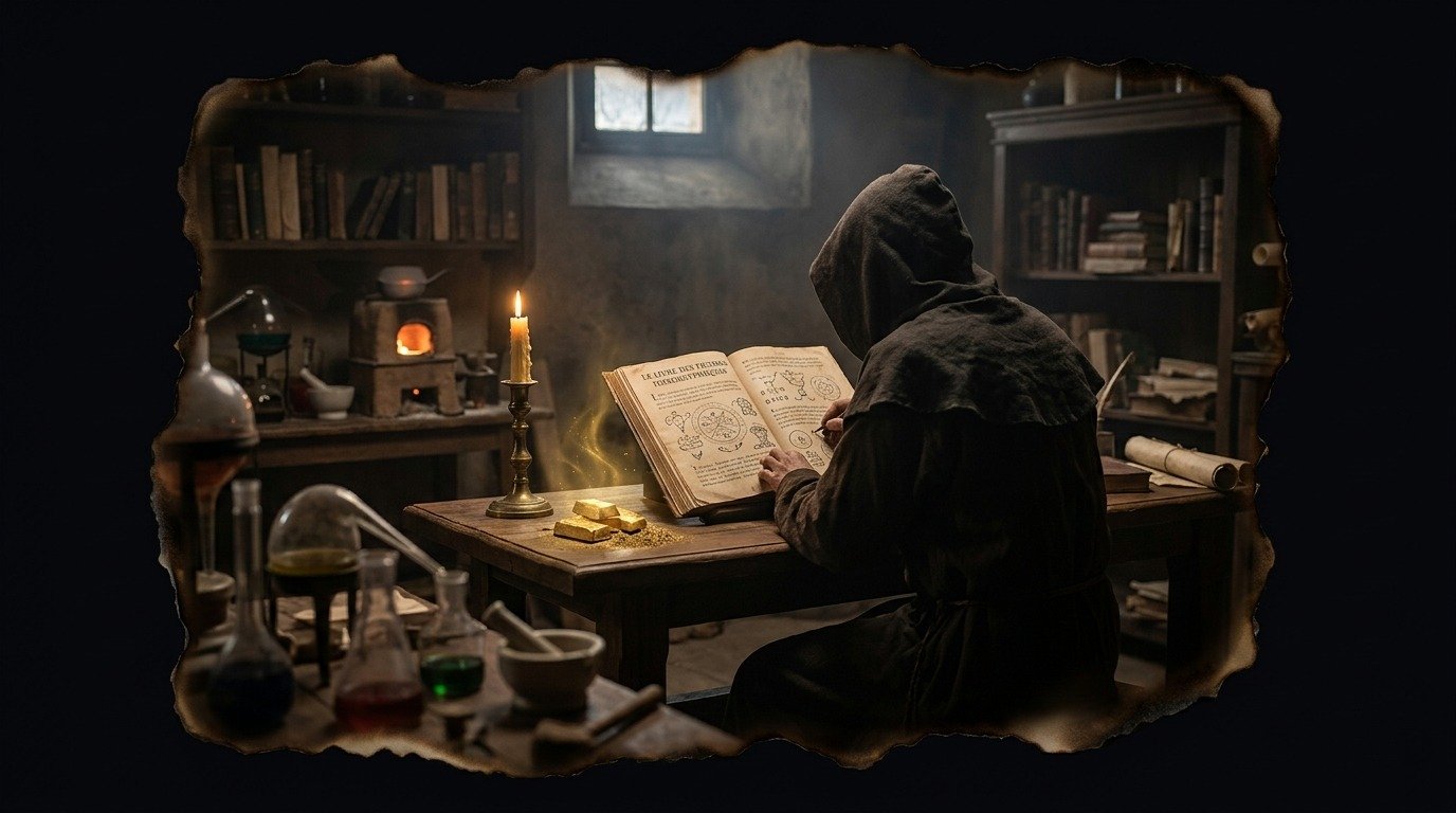Illustration of Nicolas Flamel (occultism and magic · famous occultists)