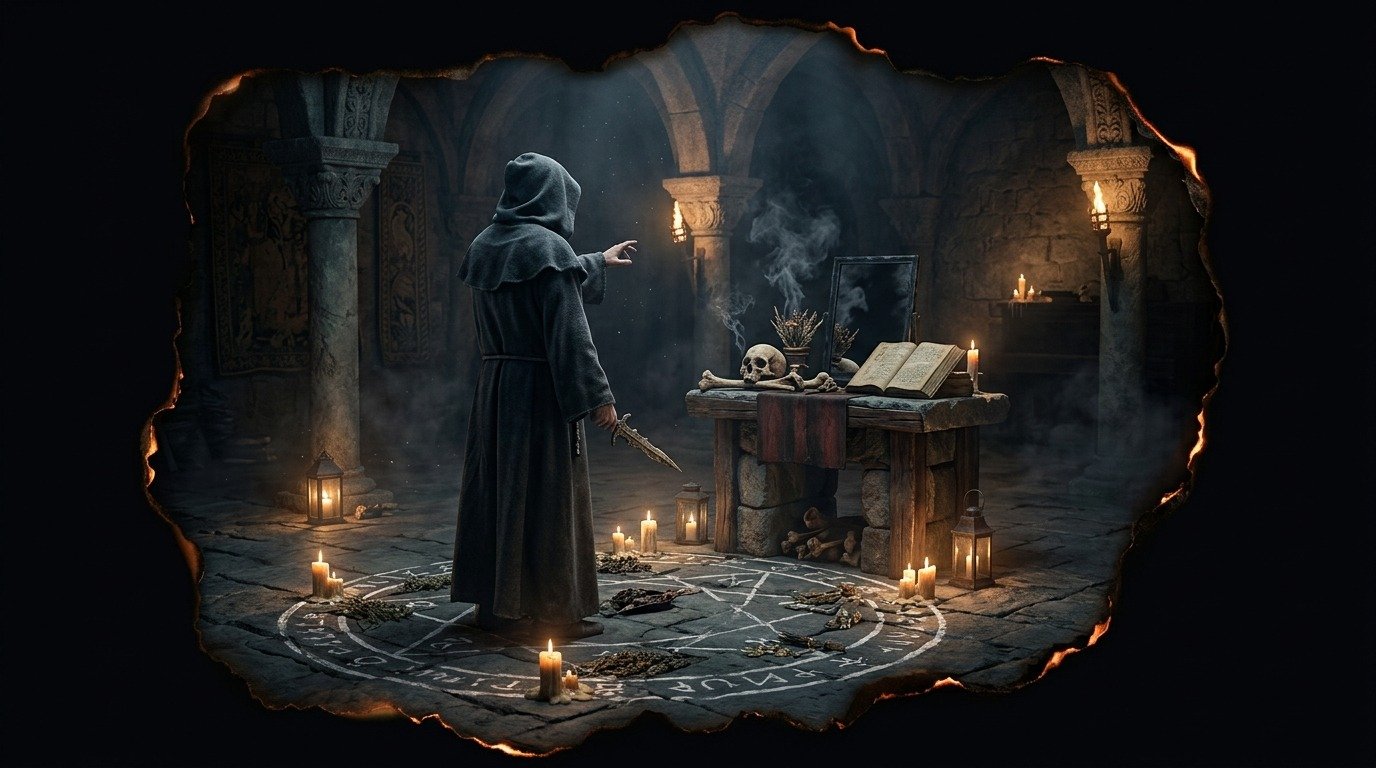 Ilustración de Nigromancia (ocultismo y magia · magia y prácticas)