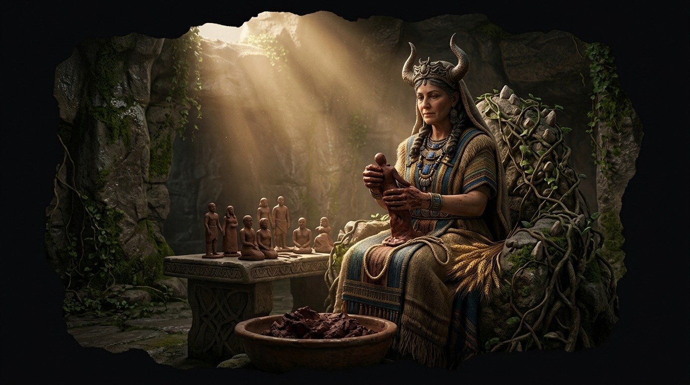 Ilustración de Ninhursag (dioses y deidades · deidades mesopotámicas)