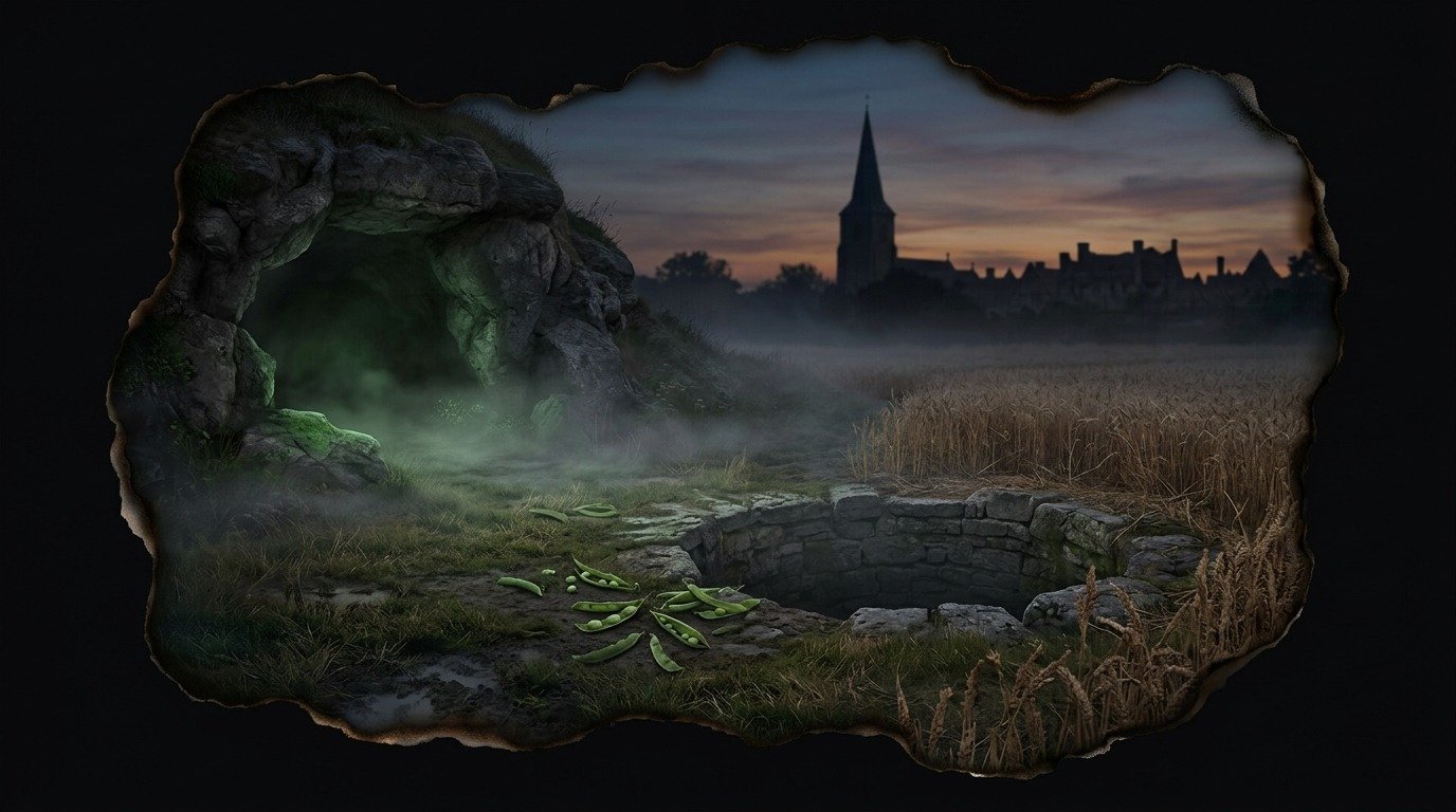 Ilustración de Niños verdes de Woolpit (fenómenos paranormales · tiempo, espacio y desapariciones)