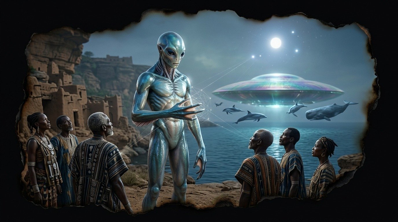 Ilustración de Nommos (extraterrestres ovni · razas extraterrestres)