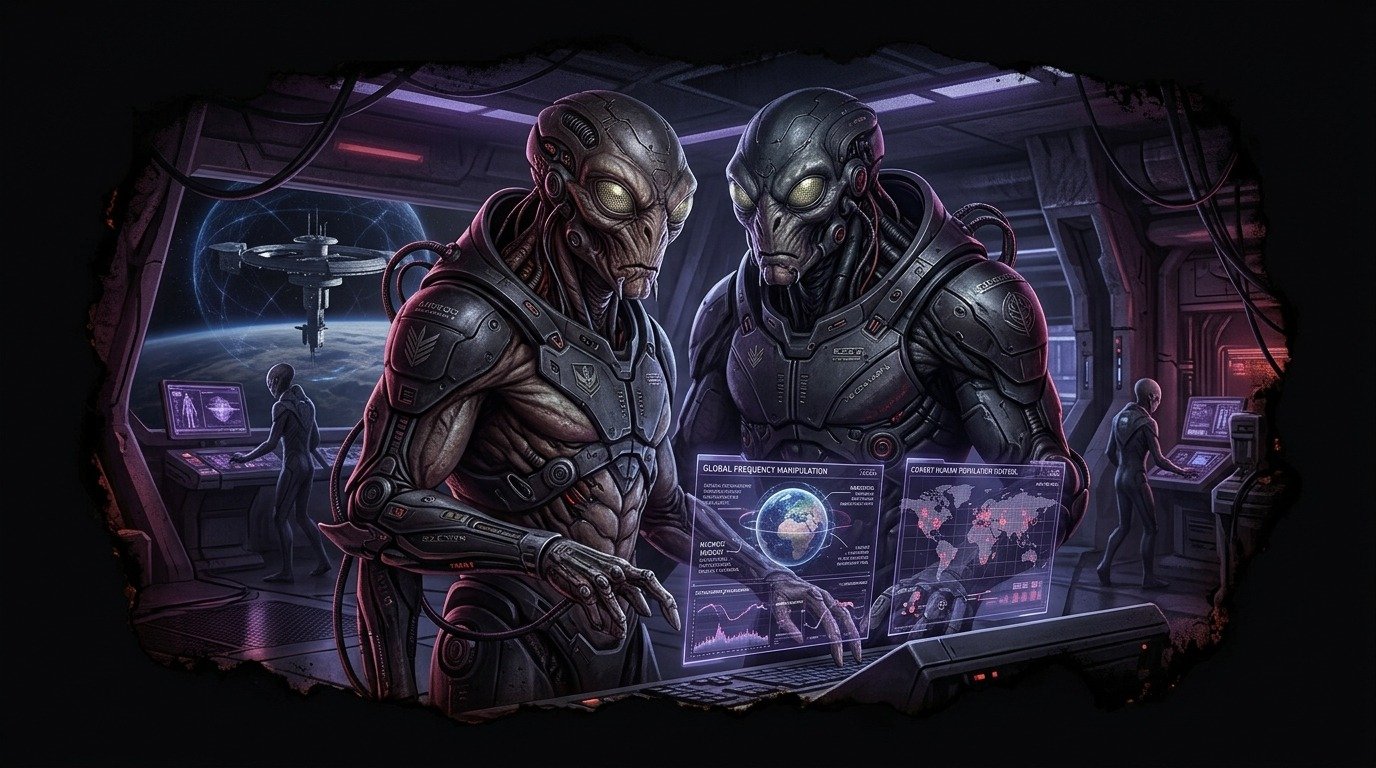 Ilustración de Omicronianos (extraterrestres ovni · razas extraterrestres)