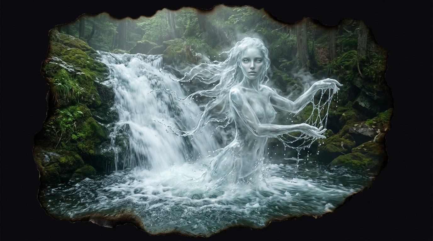 Ilustración de Ondina (seres feéricos y espíritus de la naturaleza)