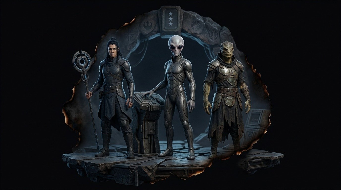 Ilustración de Oriones (extraterrestres ovni · razas extraterrestres)