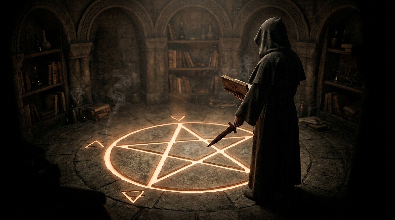 Ilustración de Pentagrama (ocultismo y magia · símbolos y herramientas)