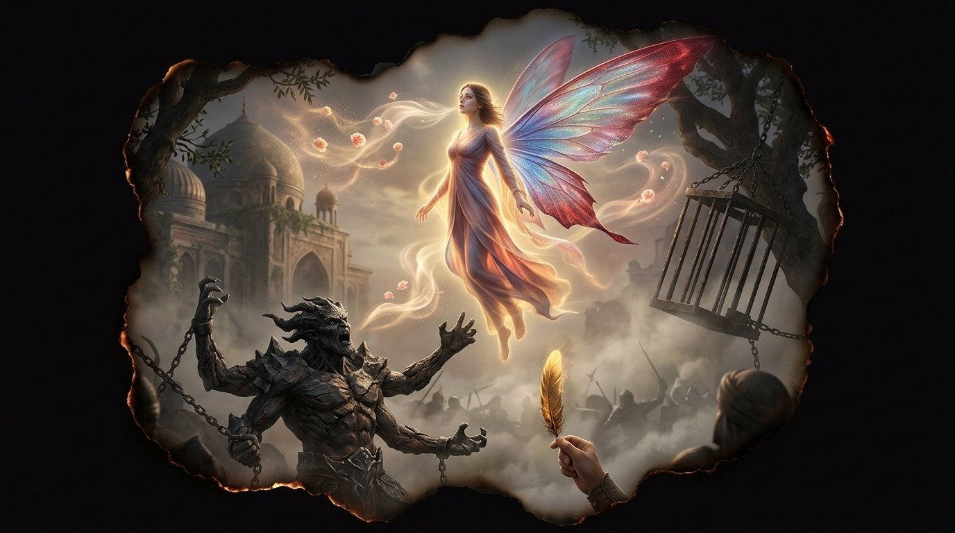 Ilustración de Peri (seres feéricos y espíritus de la naturaleza)