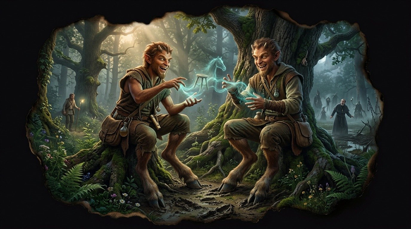 Ilustración de Puck (seres feéricos y espíritus de la naturaleza)